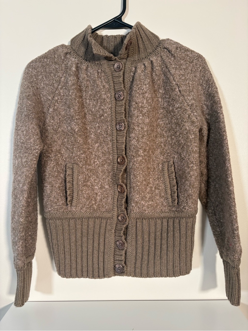 Moda International Brown Button-Up Knit Cardigan